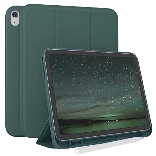 EAZY CASE - Schutzhülle mit Stifthalter für iPad 10 Generation 2022 Case 10.9 Zoll Hülle mit Stifthalterung Tablet Cover Touchpen Smartcase aufstellbar Klappcase Auto Sleep Wake Up Etui Grün von EAZY CASE