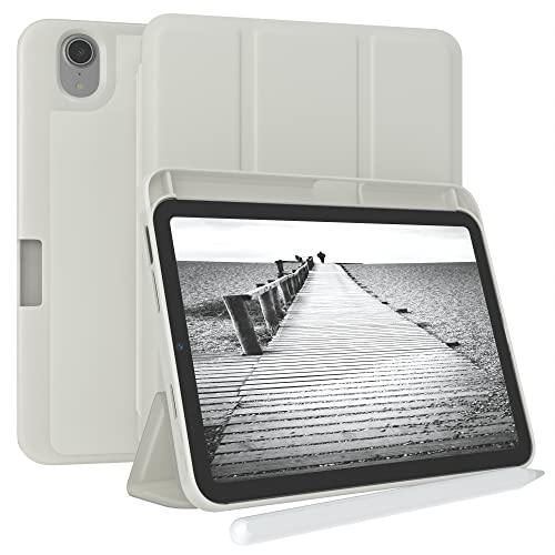 EAZY CASE Smartcase mit Touchpen Halterung kompatibel mit iPad Mini 6 (2021) Tablet Hülle mit Standfunktion, Schutzhülle mit Sleep und Wake Funktion, Klapphülle, Anthrazit von EAZY CASE