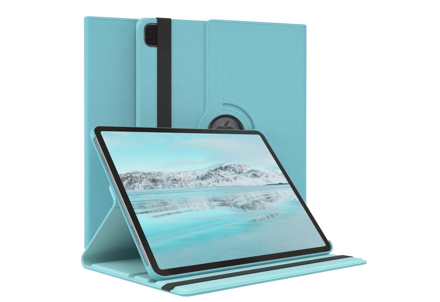 EAZY CASE Tablet-Hülle Für Apple iPad Rotation Case 12,9 Zoll, Schutzasche für Tablets Flipcase Hülle Kratzschutz Displayschutz Blau von EAZY CASE