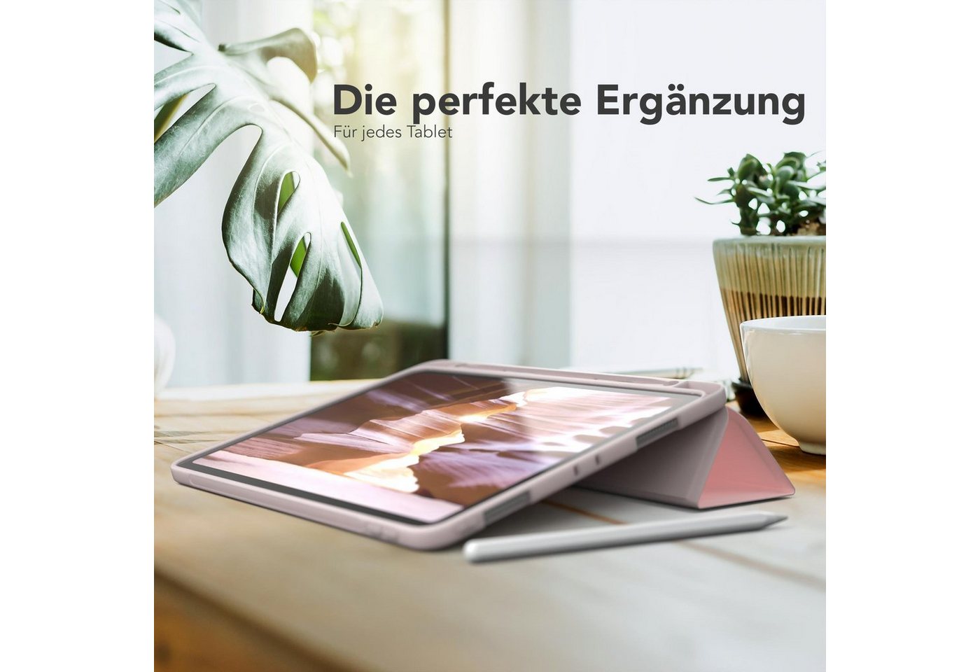 EAZY CASE Tablet-Hülle Penholder Smartcase für iPad Pro 11 1.-4. Gen. 11 Zoll, Hülle mit Stifthalter magnetisch kratzfeste Tasche zum Aufkappen Rosa" von EAZY CASE
