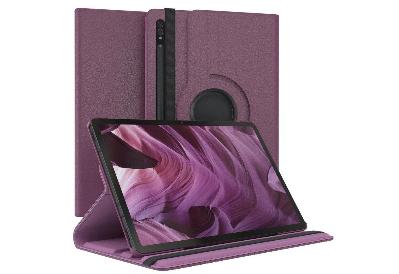 EAZY CASE Tablet-Hülle Rotation Case für Samsung Galaxy Tab S7 / Tab S8 11 Zoll, Schutzhülle mit Sleep Wakeup Funktion Tablet Tasche kratzfest Weiß von EAZY CASE