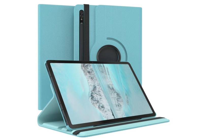 EAZY CASE Tablet-Hülle Rotation Case für Samsung Galaxy Tab S7 / Tab S8 11 Zoll, Schutzhülle mit Sleep Wakeup Funktion Tablet Tasche kratzfest Weiß von EAZY CASE