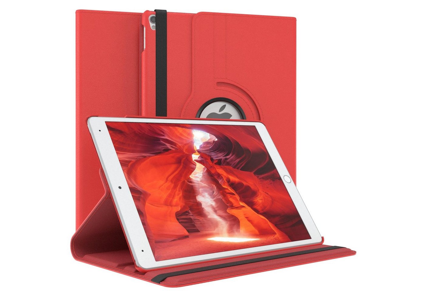 EAZY CASE Tablet-Hülle Rotationcase für iPad Air 3. Gen. & Pro 10,5 2017 10,5 Zoll, Tabletcase Flipcover Smart kratzfest Hülle aufstellbar drehend Rot" von EAZY CASE