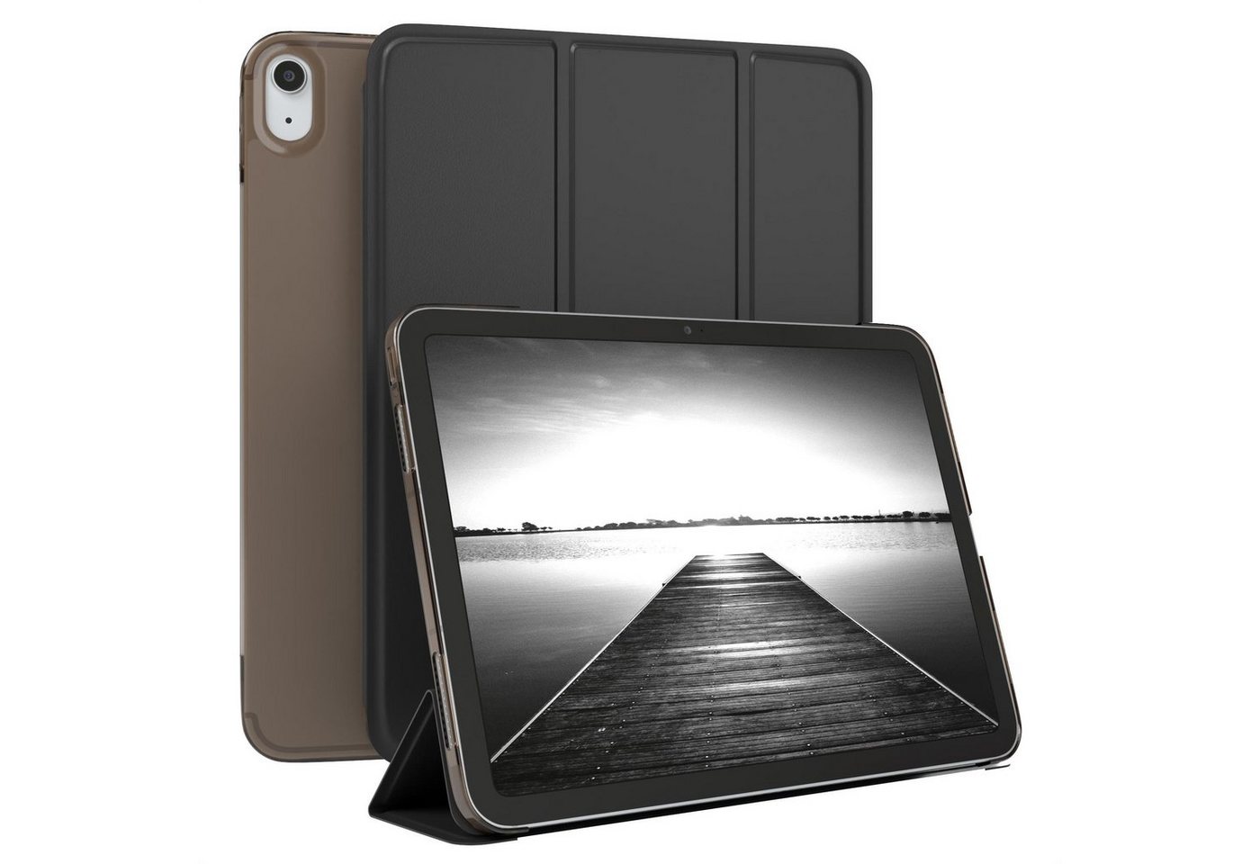 EAZY CASE Tablet-Hülle Smart Case für Apple iPad 10. Generation (2022) 10,9 Zoll, Anti-Kratz Tasche Schutzhülle mit Sleep Wake Up Funktion Hülle Schwarz von EAZY CASE