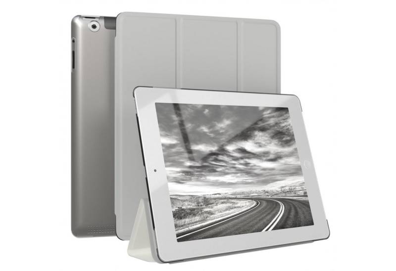 EAZY CASE Tablet-Hülle Smart Case für Apple iPad 2. / 3. / 4. Generation 9,7 Zoll, Tablet Case Bookcover Smart Flipcase Schutztasche magnetisch Hellgrau von EAZY CASE