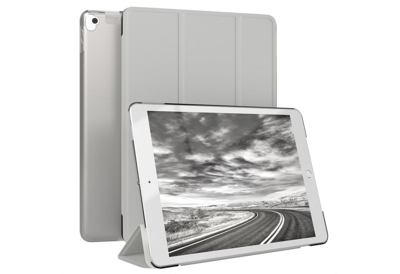 EAZY CASE Tablet-Hülle Smart Case für iPad 10,2 7. / 8. / 9. Generation 10,2 Zoll, Tablet Case Bookcover Smart Flipcase Schutztasche magnetisch Hellgrau" von EAZY CASE