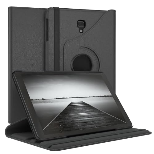 EAZY CASE - Tablet Hülle für Samsung Galaxy Tab A 10.5 Schutzhülle 10.5 Zoll Smart Cover Tablet Case Rotationcase zum Aufstellen Klapphülle 360° drehbar mit Standfunktion Tasche Kunstleder Schwarz von EAZY CASE