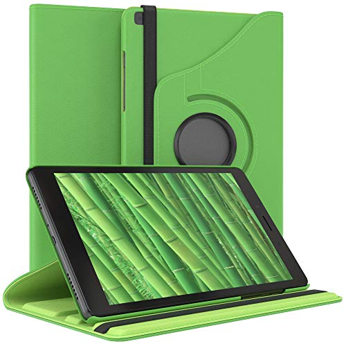 EAZY CASE - Tablet Hülle für Samsung Galaxy Tab A 8.0" 2019 Schutzhülle 8 Zoll Smart Cover Tablet Case Rotationcase zum Aufstellen Klapphülle 360° drehbar mit Standfunktion Tasche Kunstleder Grün von EAZY CASE