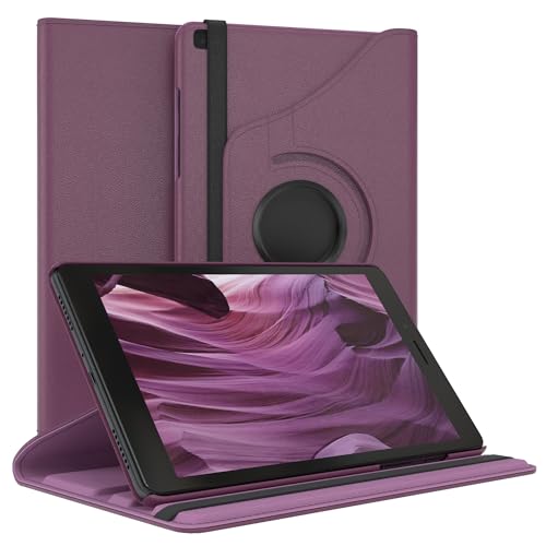 EAZY CASE - Tablet Hülle für Samsung Galaxy Tab A 8.0" 2019 Schutzhülle 8 Zoll Smart Cover Tablet Case Rotationcase zum Aufstellen Klapphülle 360° drehbar mit Standfunktion Tasche Kunstleder Lila von EAZY CASE