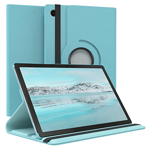 EAZY CASE - Tablet Hülle für Samsung Galaxy Tab A8 10.5 LTE Schutzhülle 10.5 Zoll Smart Cover Tablet Case Rotationcase zum Aufstellen Klapphülle 360° drehbar mit Standfunktion Tasche Kunstleder Blau von EAZY CASE