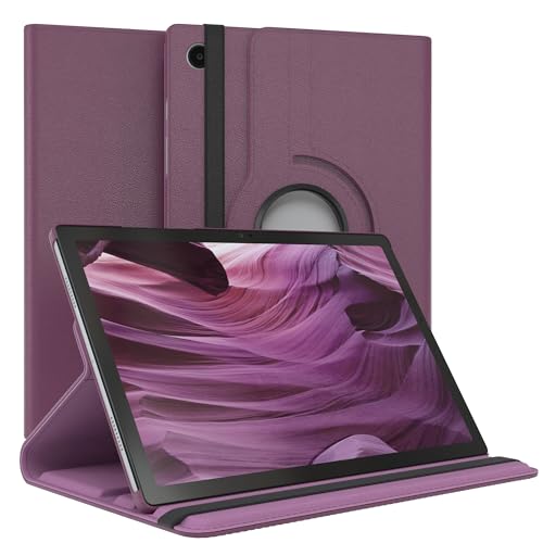 EAZY CASE - Tablet Hülle für Samsung Galaxy Tab A8 10.5 LTE Schutzhülle 10.5 Zoll Smart Cover Tablet Case Rotationcase zum Aufstellen Klapphülle 360° drehbar mit Standfunktion Tasche Kunstleder Lila von EAZY CASE