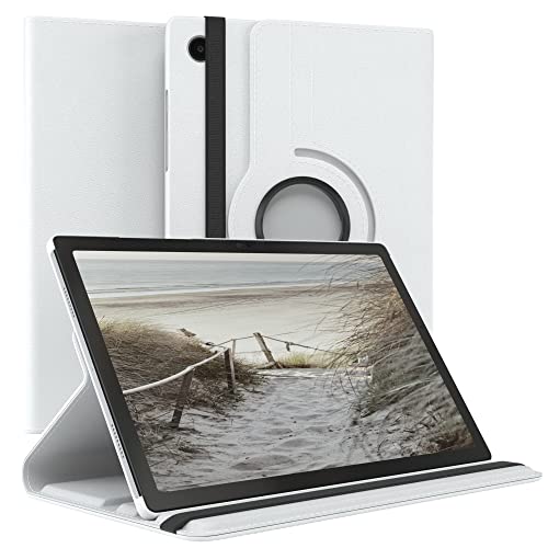 EAZY CASE - Tablet Hülle für Samsung Galaxy Tab A8 10.5 Schutzhülle 10.5 Zoll Smart Cover Tablet Case Rotationcase zum Aufstellen Klapphülle 360° drehbar mit Standfunktion Tasche Kunstleder Weiß EAZY CASE - Tablet Hülle für Samsung Galaxy Tab A8 10.5 Schutzhülle 10.5 Zoll Smart Cover Tablet Case Rotationcase zum Aufstellen Klapphülle 360° drehbar mit Standfunktion Tasche Kunstleder Weiß von EAZY CASE