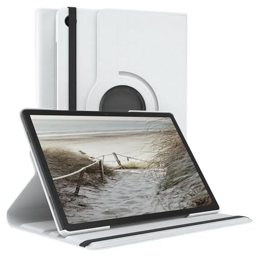 EAZY CASE - Tablet Hülle für Samsung Galaxy Tab A9 Plus Schutzhülle 11 Zoll Smart Cover Tablet Case Rotationcase aufstellbar klappbar 360° drehbar mit Standfunktion Tasche Kunstleder in Weiß EAZY CASE - Tablet Hülle für Samsung Galaxy Tab A9 Plus Schutzhülle 11 Zoll Smart Cover Tablet Case Rotationcase aufstellbar klappbar 360° drehbar mit Standfunktion Tasche Kunstleder in Weiß von EAZY CASE