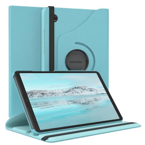 EAZY CASE - Tablet Hülle für Samsung Galaxy Tab A9 Schutzhülle 8,7 Zoll Smart Cover Tablet Case Rotationcase zum Aufstellen klappbar 360° drehbar mit Standfunktion Tasche Kunstleder in Blau von EAZY CASE