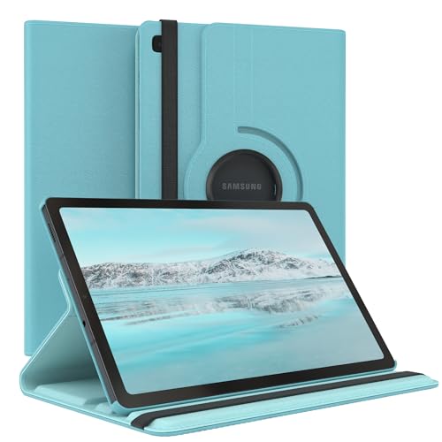 EAZY CASE - Tablet Hülle für Samsung Galaxy Tab S6 Lite Schutzhülle 10.4 Zoll Smart Cover Tablet Case Rotationcase zum Aufstellen Klapphülle 360° drehbar mit Standfunktion Tasche Kunstleder Blau von EAZY CASE