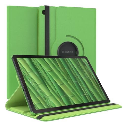 EAZY CASE - Tablet Hülle für Samsung Galaxy Tab S6 Lite Schutzhülle 10.4 Zoll Smart Cover Tablet Case Rotationcase zum Aufstellen Klapphülle 360° drehbar mit Standfunktion Tasche Kunstleder Grün von EAZY CASE