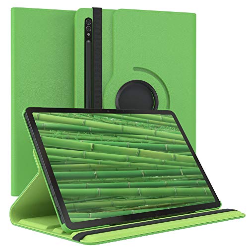EAZY CASE - Tablet Hülle für Samsung Galaxy Tab S7 / Tab S8 Schutzhülle 11 Zoll Smart Cover Tablet Case Rotationcase zum Aufstellen Klapphülle 360° drehbar mit Standfunktion Tasche Kunstleder Grün von EAZY CASE