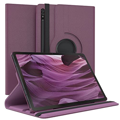 EAZY CASE - Tablet Hülle für Samsung Galaxy Tab S8 Schutzhülle 11 Zoll Smart Cover Tablet Case Rotationcase zum Aufstellen Klapphülle 360° drehbar mit Standfunktion Tasche Kunstleder Lila von EAZY CASE