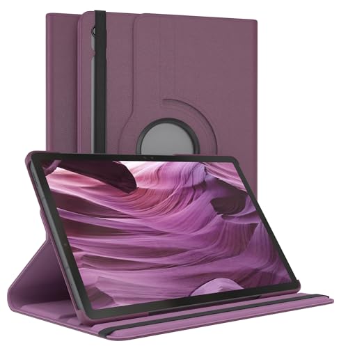 EAZY CASE - Tablet Hülle für Samsung Galaxy Tab S9 FE Schutzhülle 10.9 Zoll Smart Cover Tablet Case Rotationcase zum Aufstellen Klapphülle 360° drehbar mit Standfunktion Tasche Kunstleder Lila von EAZY CASE