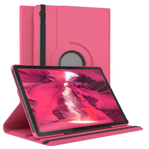 EAZY CASE - Tablet Hülle für Samsung Galaxy Tab S9 FE Schutzhülle 10.9 Zoll Smart Cover Tablet Case Rotationcase zum Aufstellen Klapphülle 360° drehbar mit Standfunktion Tasche Kunstleder Pink von EAZY CASE