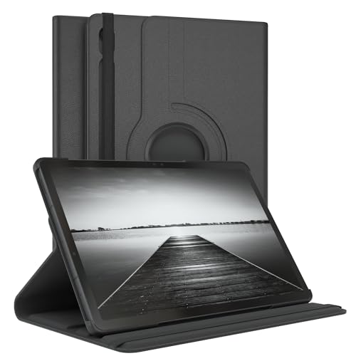 EAZY CASE - Tablet Hülle für Samsung Galaxy Tab S9 FE Schutzhülle 10.9 Zoll Smart Cover Tablet Case Rotationcase zum Aufstellen Klapphülle 360° drehbar mit Standfunktion Tasche Kunstleder Schwarz von EAZY CASE