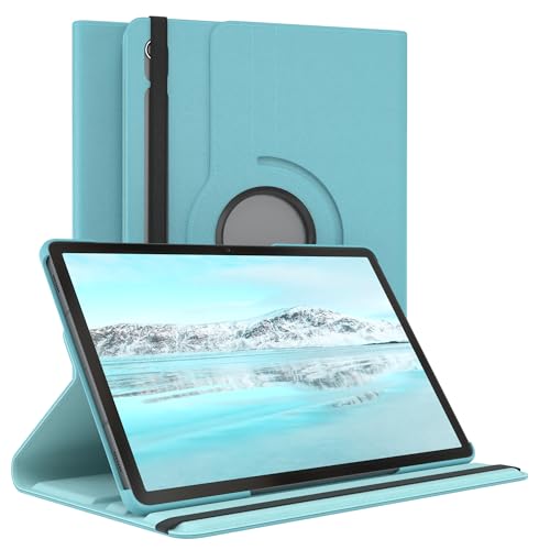 EAZY CASE - Tablet Hülle für Samsung Galaxy Tab S9 Schutzhülle 11 Zoll Smart Cover Tablet Case Rotationcase zum Aufstellen Klapphülle 360° drehbar mit Standfunktion Tasche Kunstleder Blau von EAZY CASE