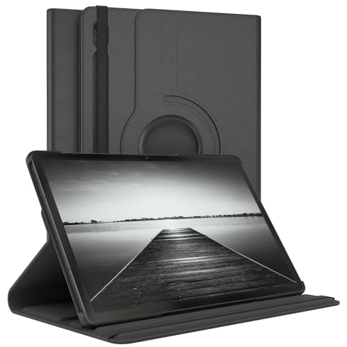 EAZY CASE - Tablet Hülle für Samsung Galaxy Tab S9 Schutzhülle 11 Zoll Smart Cover Tablet Case Rotationcase zum Aufstellen Klapphülle 360° drehbar mit Standfunktion Tasche Kunstleder Schwarz von EAZY CASE