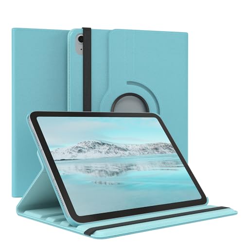 EAZY CASE - Tablet Hülle für iPad 10 Generation (2022) Schutzhülle 10.9 Zoll Smart Cover Tablet Case Rotationcase zum Aufstellen Klapphülle 360° drehbar mit Standfunktion Tasche Kunstleder Blau von EAZY CASE