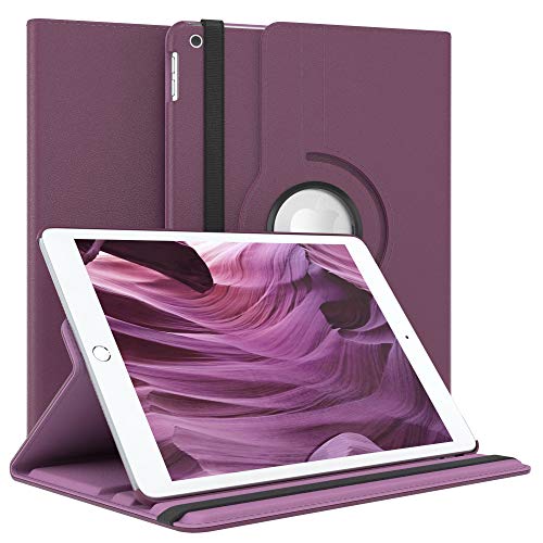 EAZY CASE - Tablet Hülle für iPad 2019 iPad 2020 iPad 2021 Schutzhülle 10.2 Zoll Smart Cover Tablet Case Rotationcase zum Aufstellen Klapphülle 360° drehbar mit Standfunktion Tasche Kunstleder Lila von EAZY CASE