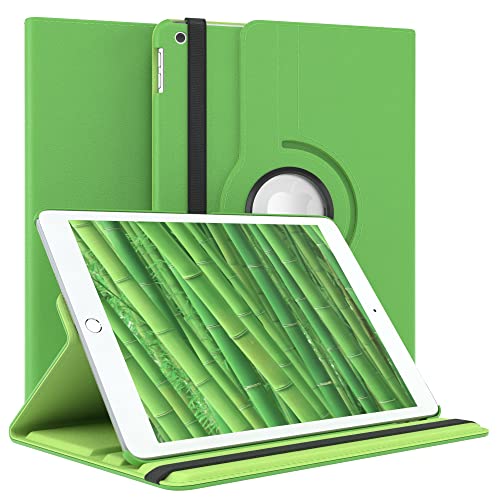 EAZY CASE - Tablet Hülle für iPad 2021/2020 / 2019 Gen. Schutzhülle 10.2 Zoll Smart Cover Tablet Case Rotationcase zum Aufstellen Klapphülle 360° drehbar mit Standfunktion Tasche Kunstleder Grün von EAZY CASE