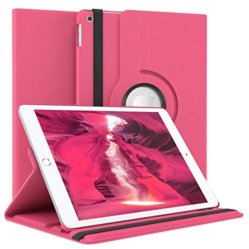 EAZY CASE - Tablet Hülle für iPad 7 / iPad 8 / iPad 9 Gen. Schutzhülle 10.2 Zoll Smart Cover Tablet Case Rotationcase zum Aufstellen Klapphülle 360° drehbar mit Standfunktion Tasche Kunstleder Pink von EAZY CASE