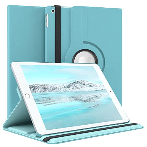 EAZY CASE - Tablet Hülle für iPad 7 iPad 8 iPad 9 Schutzhülle 10.2 Zoll Smart Cover Tablet Case Rotationcase zum Aufstellen Klapphülle 360° drehbar mit Standfunktion Tasche Kunstleder Blau von EAZY CASE