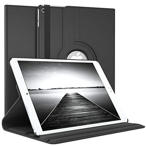 EAZY CASE - Tablet Hülle für iPad Air 2 Schutzhülle 9.7 Zoll Smart Cover Tablet Case Rotationcase zum Aufstellen Klapphülle 360° drehbar mit Standfunktion Tasche Kunstleder Schwarz von EAZY CASE