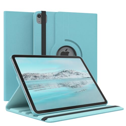 EAZY CASE - Tablet Hülle für iPad Air 4 (2020) / Air 5 (2022) Schutzhülle 10.9 Zoll Smart Cover Tablet Case Rotationcase zum Aufstellen Klapphülle 360° drehbar mit Standfunktion Tasche Kunstleder Blau von EAZY CASE