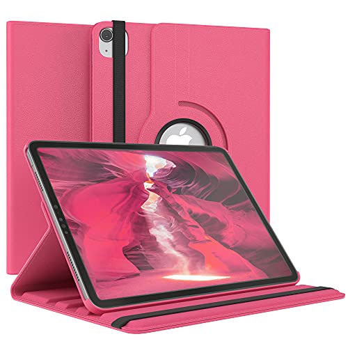 EAZY CASE - Tablet Hülle für iPad Air 4. / 5. Generation Schutzhülle 10.9 Zoll Smart Cover Tablet Case Rotationcase zum Aufstellen Klapphülle 360° drehbar mit Standfunktion Tasche Kunstleder Pink von EAZY CASE