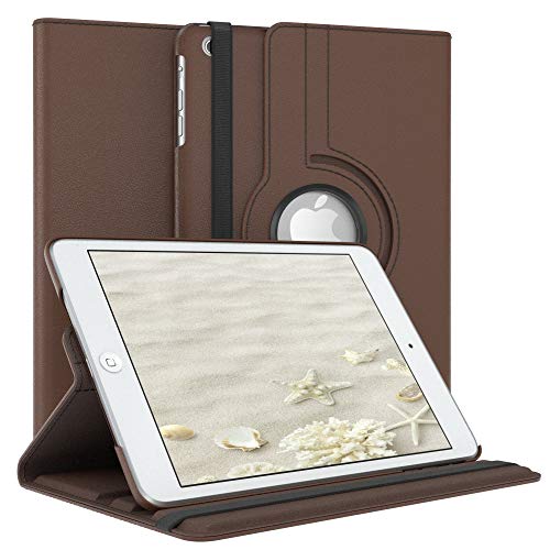 EAZY CASE - Tablet Hülle für iPad Mini 1 / Mini 2 / Mini 3 Schutzhülle 7.9 Zoll Smart Cover Tablet Case Rotationcase zum Aufstellen Klapphülle 360° drehbar mit Standfunktion Tasche Kunstleder Braun von EAZY CASE