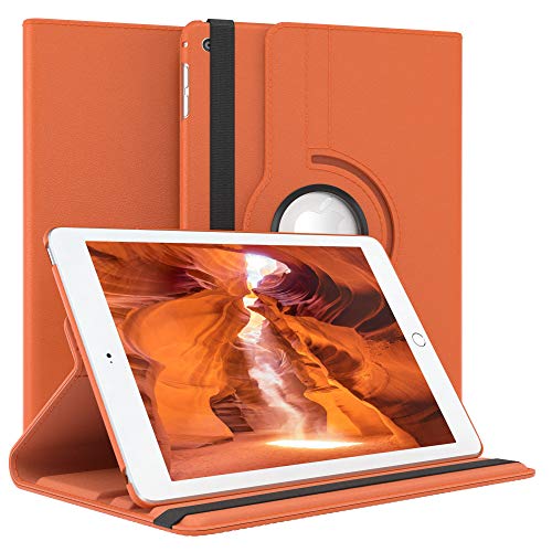 EAZY CASE - Tablet Hülle für iPad Mini 4. Generation Schutzhülle 7.9 Zoll Smart Cover Tablet Case Rotationcase zum Aufstellen Klapphülle 360° drehbar mit Standfunktion Tasche Kunstleder Orange von EAZY CASE