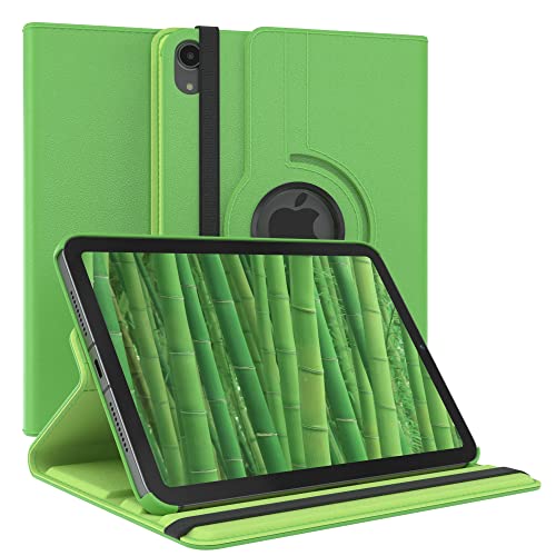 EAZY CASE - Tablet Hülle für iPad Mini 6. Generation (2021) Schutzhülle 8.3 Zoll Smart Cover Tablet Case Rotationcase zum Aufstellen Klapphülle 360° drehbar mit Standfunktion Tasche Kunstleder Grün von EAZY CASE