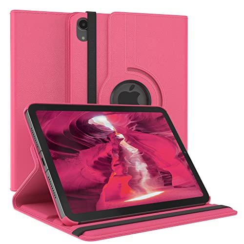 EAZY CASE - Tablet Hülle für iPad Mini 6. Generation 2021 Schutzhülle 8.3 Zoll Smart Cover Tablet Case Rotationcase zum Aufstellen Klapphülle 360° drehbar mit Standfunktion Tasche Kunstleder Pink von EAZY CASE