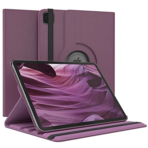 EAZY CASE - Tablet Hülle für iPad Pro 11" 2021/2022 3./4. Gen. Schutzhülle 11 Zoll Smart Cover Tablet Case Rotationcase zum Aufstellen Klapphülle 360° drehbar mit Standfunktion Tasche Kunstleder Lila von EAZY CASE