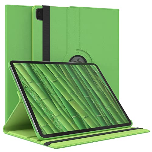 EAZY CASE - Tablet Hülle für iPad Pro 12,9" (iPad 5. Gen.) Schutzhülle 12.9 Zoll Smart Cover Tablet Case Rotationcase zum Aufstellen Klapphülle 360° drehbar mit Standfunktion Tasche Kunstleder Grün von EAZY CASE