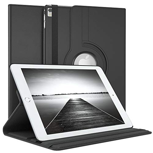 EAZY CASE - Tablet Hülle für iPad Pro 9,7" 2016 Schutzhülle 9.7 Zoll Smart Cover Tablet Case Rotationcase zum Aufstellen Klapphülle 360° drehbar mit Standfunktion Tasche Kunstleder Schwarz von EAZY CASE