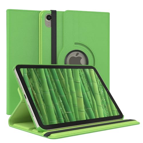 EAZY CASE - Tablet Hülle für iPad iPad Mini 7 (2024) Schutzhülle 8,3 Zoll Smart Cover Tablet Case Rotationcase zum Aufstellen Klapphülle 360° drehbar mit Standfunktion Tasche Kunstleder Grün von EAZY CASE