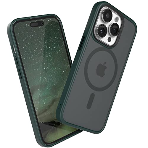 EAZY CASE Ultra Schutz Outdoor Hülle kompatibel mit iPhone 14 Pro kompatibel mit MagSafe, hochwertige Schutzhülle mit Aufprallschutz, Stoßfest, Kratzfest, Handyhülle mit Kameraschutz, Nacht Grün von EAZY CASE