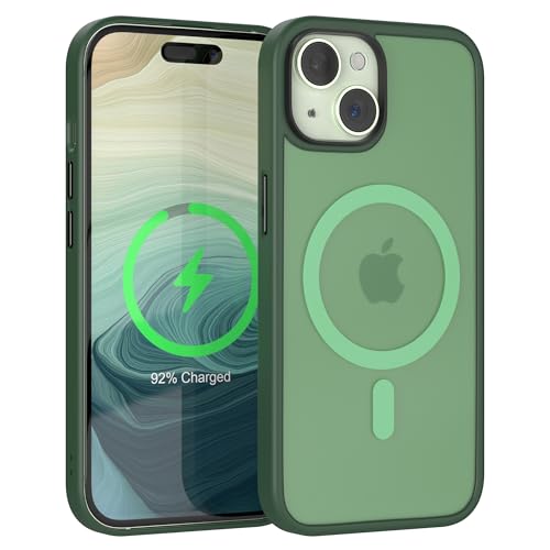EAZY CASE Ultra Schutz Outdoor Hülle kompatibel mit iPhone 15 kompatibel mit Qi-Charging, hochwertige Schutzhülle mit Aufprallschutz, Stoßfest, Kratzfest, Handyhülle mit Kameraschutz, Nacht Grün von EAZY CASE