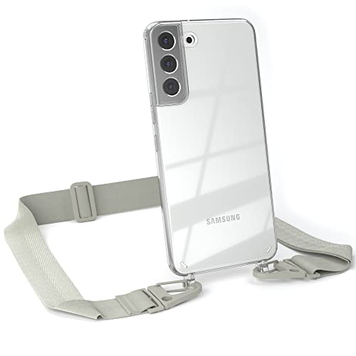 EAZY CASE - Hülle mit Band kompatibel mit Samsung Galaxy S22 Plus 5G Handyhülle mit Umhängeband für Galaxy S22+ Silikonhülle Transparent Schutzhülle Handykette zum Umhängen Handykordel in Taupe Grau EAZY CASE - Hülle mit Band kompatibel mit Samsung Galaxy S22 Plus 5G Handyhülle mit Umhängeband für Galaxy S22+ Silikonhülle Transparent Schutzhülle Handykette zum Umhängen Handykordel in Taupe Grau von EAZY CASE
