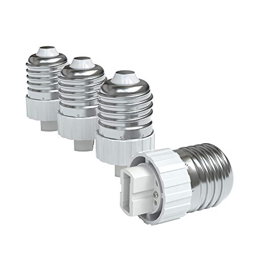 Eazy CASE 12x Lampensockel Adapter - Konverter für E27 Fassung auf G9 Lampenadapter für LED-/Halogen- und Energiesparlampen Sockeladapter, weiß von EAZY CASE