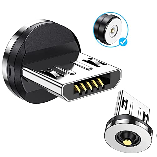 EBA Ladestecker für magnetisches Ladekabel kompatibel mit 1x Mikro-USB,1x Typ-C, 1x i-Produkt, (Ohne Kabel) nur Aufladen und funktioniert mit 1 Pin, (Aufladekabel, zusätzliche Adapter) von EBA