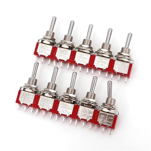 EBAYTV Marineschalter, 10 Stücke SH T8014B Standard Hebel 3Pin Eine Seite Momentary ON-Off-MOM SPDT Mini Kippschalter EBAYTV Marineschalter, 10 Stücke SH T8014B Standard Hebel 3Pin Eine Seite Momentary ON-Off-MOM SPDT Mini Kippschalter von EBAYTV