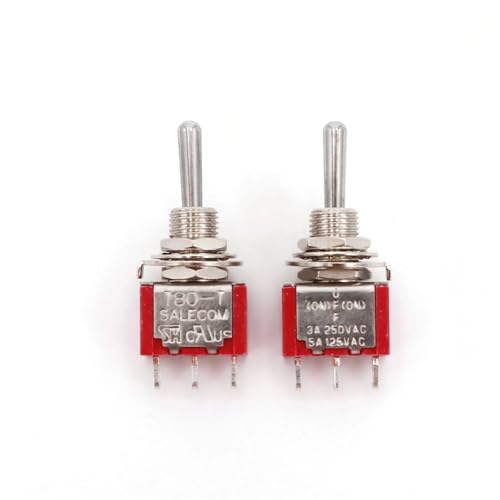 EBAYTV Marineschalter, 10 Stücke T8014A Standard Hebel 3Pin Momentary MOM-Off-MOM Selbst-Rückkehr 3-Position SPDT Mini Kippschalter EBAYTV Marineschalter, 10 Stücke T8014A Standard Hebel 3Pin Momentary MOM-Off-MOM Selbst-Rückkehr 3-Position SPDT Mini Kippschalter von EBAYTV